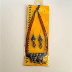 Handcrafted Earring and Necklace Set from India
